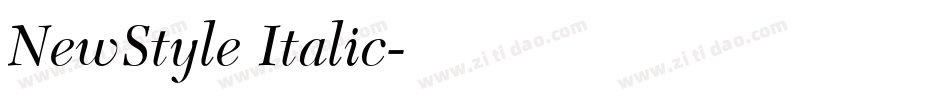 NewStyle Italic字体转换